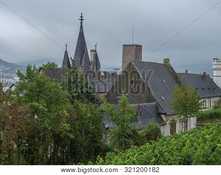 the City of ruedesheim at the rhine river