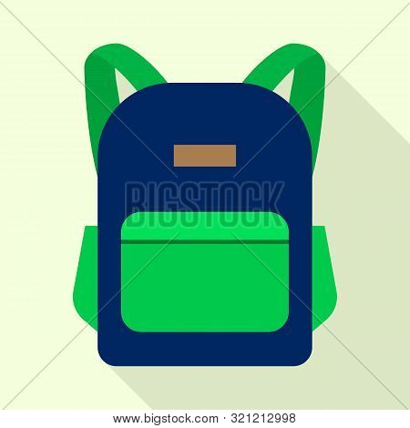 Sport Backpack Icon. Flat Illustration Of Sport Backpack Vector Icon For Web Design