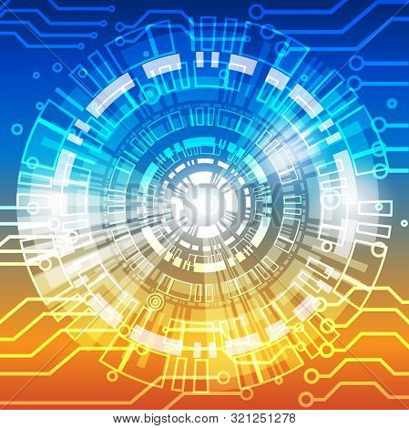 Vector Future Digital Speed Technology Concept, Abstract Background Illustration. Internet, Interfac