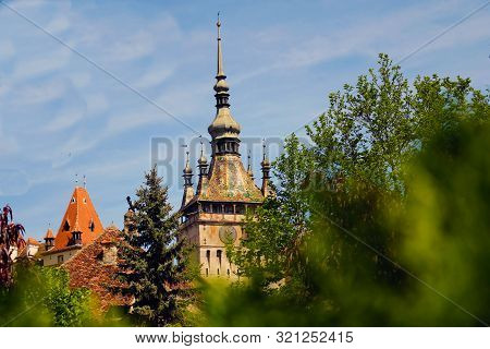 Sighisoara, Romania, May 13, 2019: Citadel Square In Sighisoara. Stunning View Of Medieval City And 