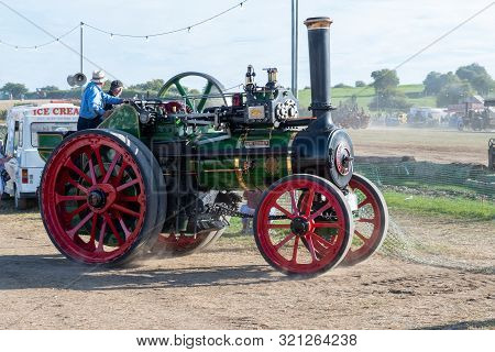 Blandford Forum.dorset.united Kingdom.august 24th 2019.a Ruston And Hornsby Traction Engine Is Being