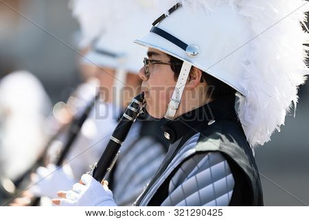 Benton Harbor, Michigan, Usa - May 4, 2019: Blossomtime Festival Grand Floral Parade, Members Of The