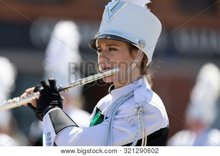 Benton Harbor, Michigan, Usa - May 4, 2019: Blossomtime Festival Grand Floral Parade, Hartford High 