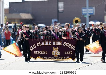 Benton Harbor, Michigan, Usa - May 4, 2019: Blossomtime Festival Grand Floral Parade, Members Of The