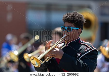 Benton Harbor, Michigan, Usa - May 4, 2019: Blossomtime Festival Grand Floral Parade, Members Of The