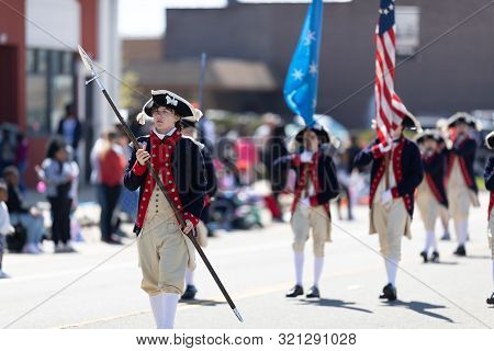 Benton Harbor, Michigan, Usa - May 4, 2019: Blossomtime Festival Grand Floral Parade, Young Men Wear