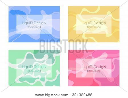 Liquid Background Design And Modern Art Fluid Style With Space For Text. Vector Illustration