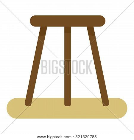 Backless Chair Icon. Flat Illustration Of Backless Chair Vector Icon For Web Design