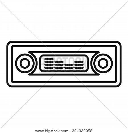 Car Audio Icon. Outline Car Audio Vector Icon For Web Design Isolated On White Background