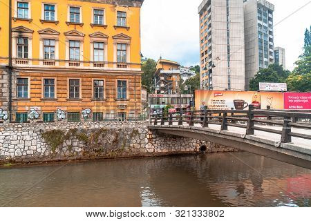 Miljacka River And Bridges In Sarajevo