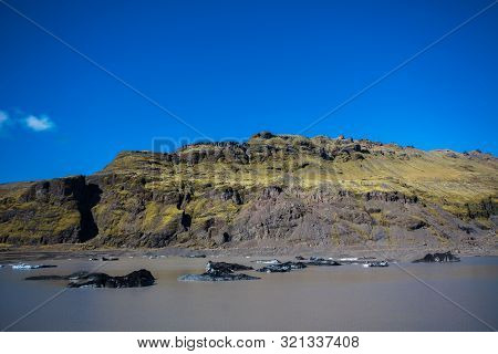 Solheimajokull Glacier In Southern Iceland