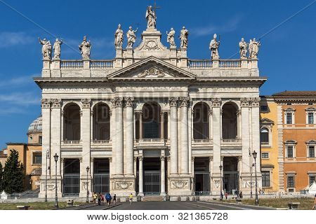 Rome, Italy - June 25, 2017: Basilica Of San Giovanni In Laterano (basilica Di San Giovanni In Later