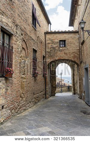 Gambassi Terme, Florence, Tuscany, Italy: Buildings Of The Medieval City. Street
