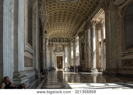 Rome, Italy - June 25, 2017: Basilica Of San Giovanni In Laterano (basilica Di San Giovanni In Later
