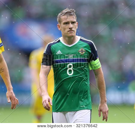 Lyon, France - June 16, 2016: Steven Davis, Captain Of Northern Ireland In Action During Uefa Euro 2
