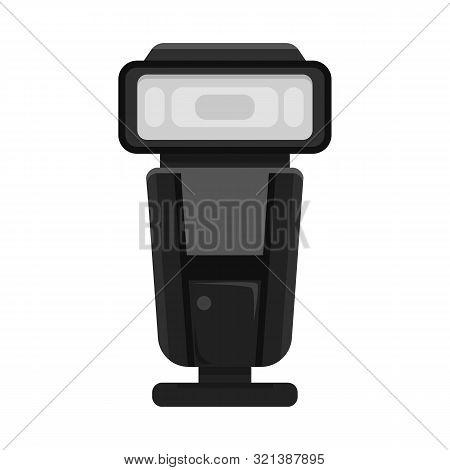 Vector Illustration Of Flash And Camera Icon. Collection Of Flash And Equipment Vector Icon For Stoc