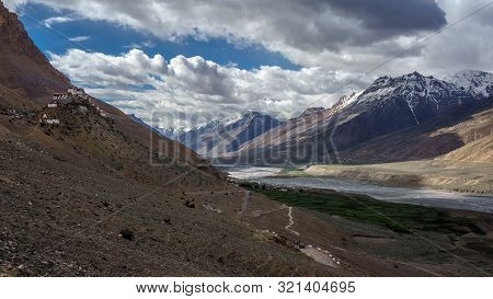Largest Tibetan Temple Key Gompa Buddhist Monastery In Spiti Valley