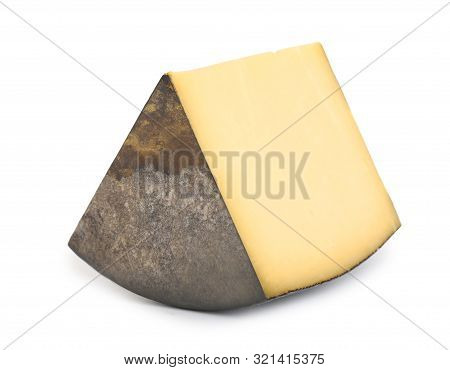 Piece Of Tasty Fresh Cheese Isolated On White