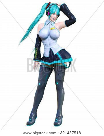 3D Comics Cosplay Anime Girl.