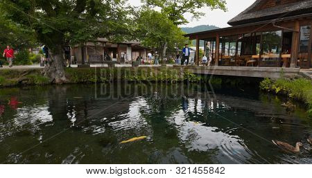 Yamanashi, Japan, 28 June 2019: Oshino Hakkai in Japan