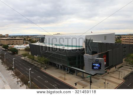 Phoenix, Arizona/united States- January 9, 2018: The Comerica Theater In Phoenix, Arizona. The Comer