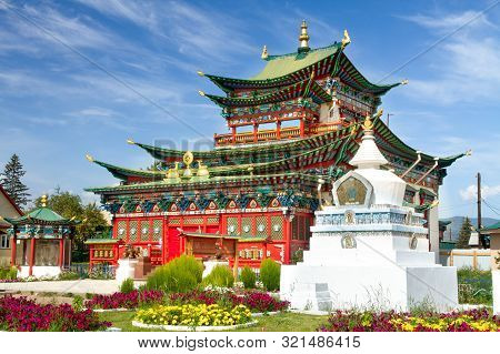 Ivolginsky Datsan Monastery Is The Buddhist Temple Located Near Ulan-ude City In Buryatia, Russia.