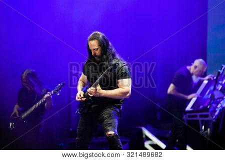 SIBIU, ROMANIA - JULY 26, 2019: James LaBrie vocalist of the progressive metal band Dream Theater performing live at Artmania Festival
