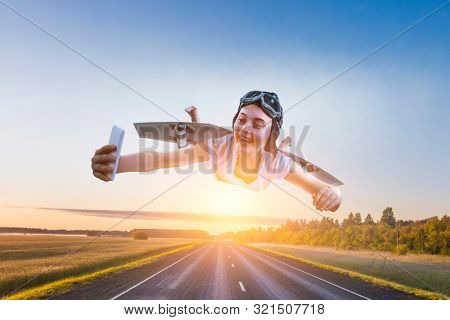 Fly with self-made plane wing