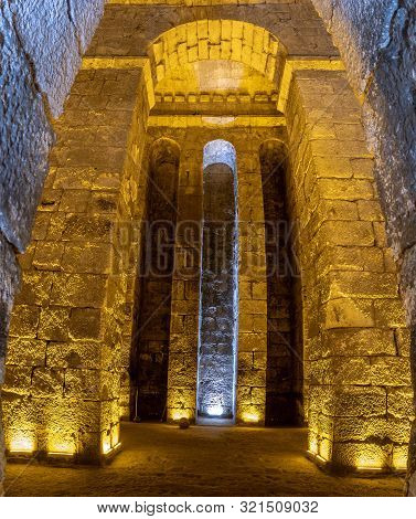 Underground Water Cistern In Dara Outside Mardin, Turkey