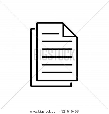 Document Icon, Flat Illustration Of Document – Vector