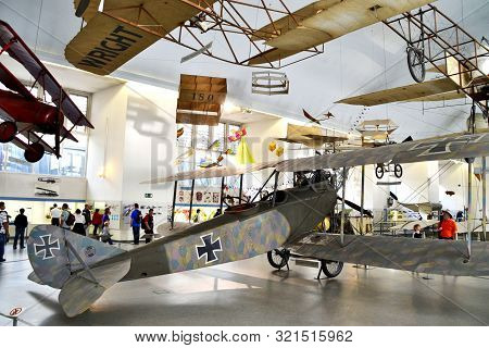 Munich / Germany - June 19, 2011: Field Of Historic Aviation In The German Museum (deutsches Museum)
