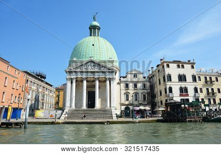 Venice, Italy - August 02, 2019 - Church Santa Maria Di Nazareth, Degli Scalzi  In Venice