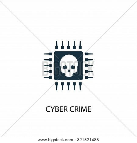 Cyber Crime Icon. Simple Element Illustration. Cyber Crime Concept Symbol Design. Can Be Used For We