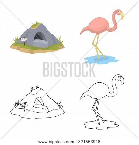 Vector Design Of Nature And Fun Logo. Collection Of Nature And Entertainment Stock Vector Illustrati