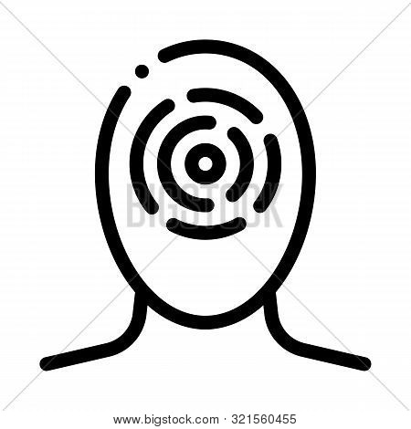 Sinusitis Brow Bone And Cheekbones Head Vector Icon Thin Line. Tension And Cluster, Migraine And Str