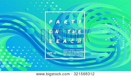 Party Background Summer Style Colorful Art Design. Vector Illustration
