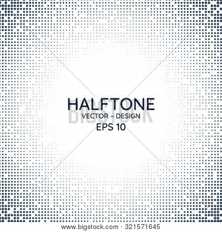 Halftone Poster Radial Style Clean Design With Space For Your Text. Vector Illustration