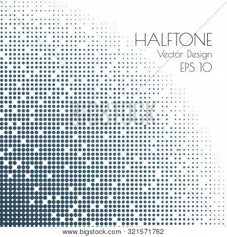 Halfton Vector Design Poster Dot Style Clean Background. Vector Illustration