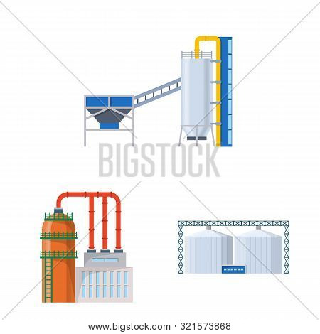 Vector Design Of Industry And Building Icon. Set Of Industry And Construction Vector Icon For Stock.
