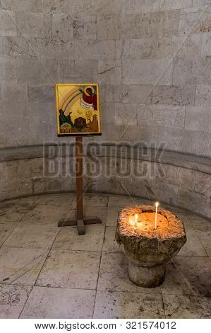 Jerusalem, Israel, September 07, 2019 : The Interior Of The Lutheran Church Of The Redeemer On Muris