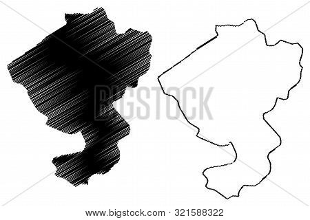 Comayagua Department (republic Of Honduras, Departments Of Honduras) Map Vector Illustration, Scribb