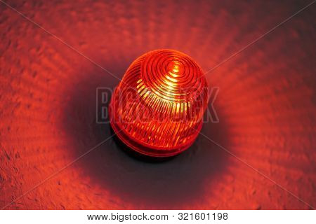Red Light Warning Lamp Known As Wigwag Wig-wag Or Red-eye