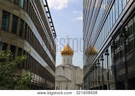 Temple Of St. Nicholas The Wonderworker At The Tver Outpost. Moscow, Russia