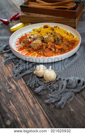 Moroccan beef kefta meatballs meatball and semolina