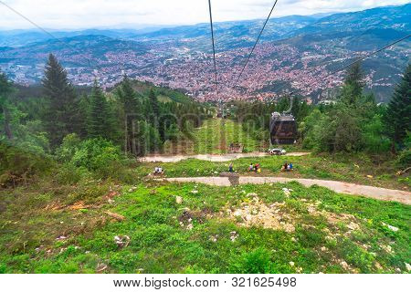 Cable Car Lift From City Center To Trebevic