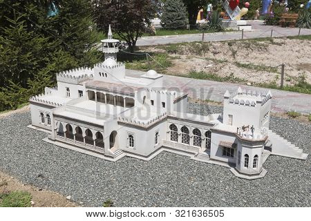 Bakhchisaray, Crimea, Russia - July 22, 2019: Reduced Copy Of The Kichkine Palace Of The Resort Vill