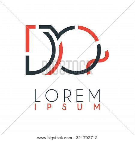 The Logo Between The Letter D And Letter Q Or Dq With A Certain Distance And Connected By Orange And
