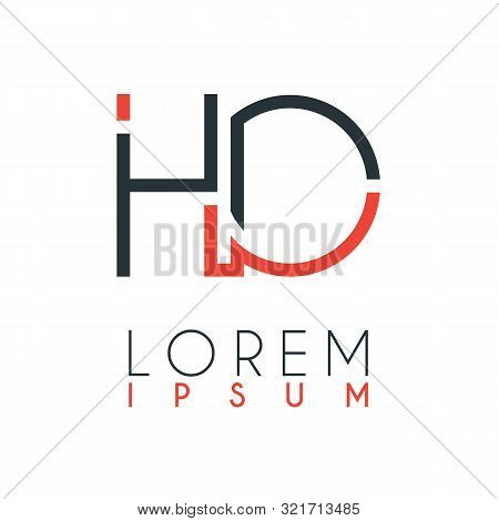 The Logo Between The Letter H And Letter O Or Ho With A Certain Distance And Connected By Orange And