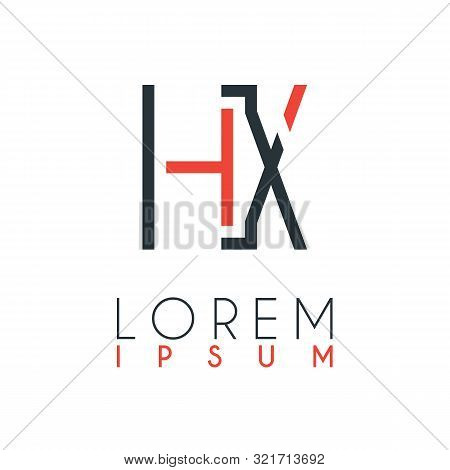 The Logo Between The Letter H And Letter X Or Hx With A Certain Distance And Connected By Orange And