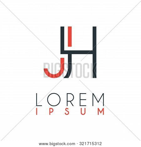 The Logo Between The Letter J And Letter H Or Jh With A Certain Distance And Connected By Orange And